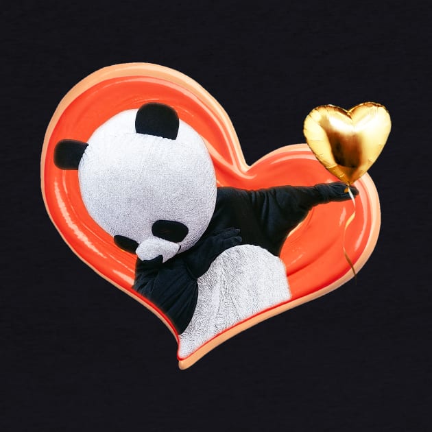 Dabbing Panda With A Heart Sweatshirt by NurseSoCare